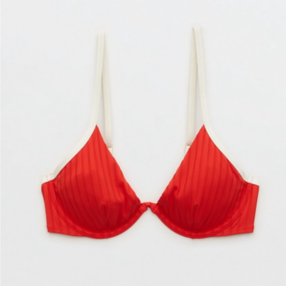 Aerie Wide Rib Unlined Underwire Plunge Bikini Top